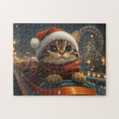 Bengalisch Cat Roller Untersetzer Weihnachten Puzzle (Horizontal)