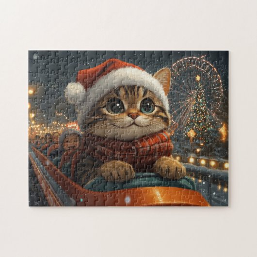 Bengalisch Cat Roller Untersetzer Weihnachten Puzzle (Horizontal)