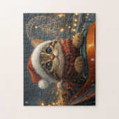 Bengalisch Cat Roller Untersetzer Weihnachten Puzzle (Vertikal)