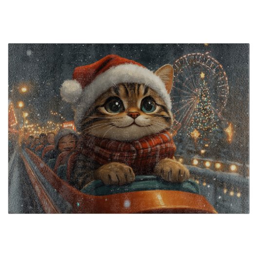Bengalisch Cat Roller Untersetzer Weihnachten Schneidebrett (Vorderseite)