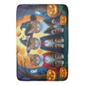 Bengalisch Cats Pumpkin Halloween Funny Badematte (Vorderseite Vertikal)