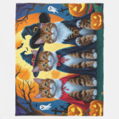 Bengalisch Cats Pumpkin Halloween Funny Fleecedecke (Vorderseite)