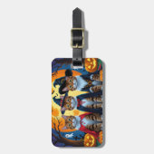 Bengalisch Cats Pumpkin Halloween Funny Gepäckanhänger (Vorderseite vertikal)