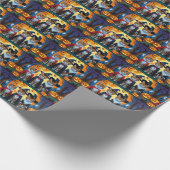 Bengalisch Cats Pumpkin Halloween Funny Geschenkpapier (Ecke)