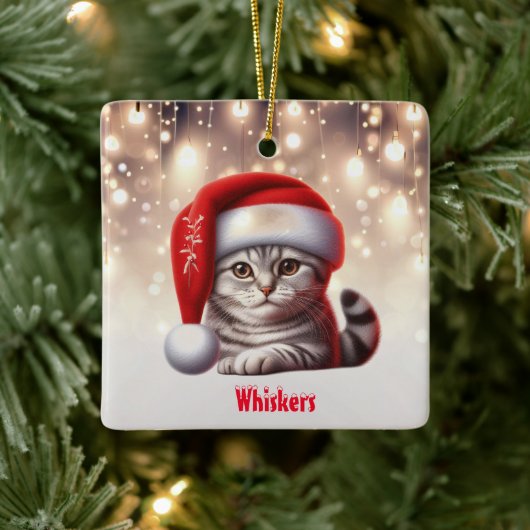 Bengalisch Chat Weihnachten Keramikornament (Baum)