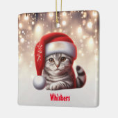 Bengalisch Chat Weihnachten Keramikornament (Links)