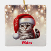 Bengalisch Chat Weihnachten Keramikornament (Vorderseite)