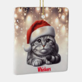 Bengalisch Chat Weihnachten Keramikornament (Rechts)