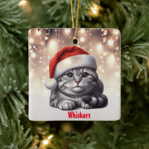 Bengalisch Chat Weihnachten Keramikornament