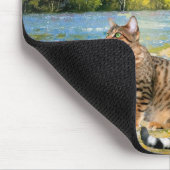 Bengalisch im Bett der blauen Blumen Mousepad (Ecke)