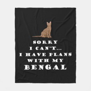 Bengalisch Katzen Katzen Niedlich Funny Fleecedecke