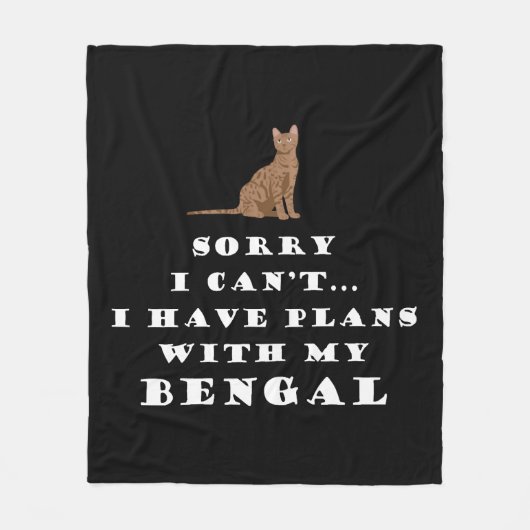 Bengalisch Katzen Katzen Niedlich Funny Fleecedecke (Vorderseite)