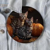Bengalisch Kitten Autumn Delight Pumpkin Button (Beispiel)