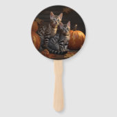 Bengalisch Kitten Autumn Delight Pumpkin Fächer (Rückseite)