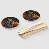 Bengalisch Kitten Autumn Delight Pumpkin Fächer (Non-assembled)