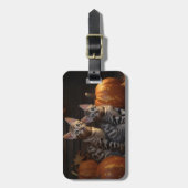 Bengalisch Kitten Autumn Delight Pumpkin Gepäckanhänger (Vorderseite vertikal)