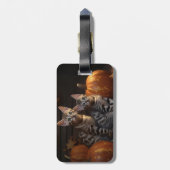 Bengalisch Kitten Autumn Delight Pumpkin Gepäckanhänger (Rückseite vertikal)