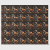Bengalisch Kitten Autumn Delight Pumpkin Geschenkpapier (Flach)