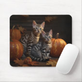 Bengalisch Kitten Autumn Delight Pumpkin Mousepad (Mit Mouse)