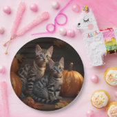 Bengalisch Kitten Autumn Delight Pumpkin Pappteller (Party)