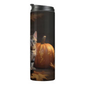 Bengalisch Kitten Autumn Delight Pumpkin Thermosbecher (Nach rechts gedreht)