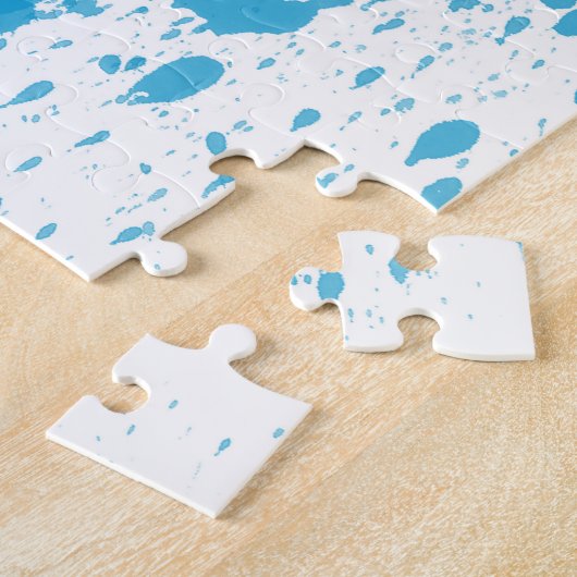 Bengalisch Kitten Blue Splash Aquarell Puzzle (Seite)