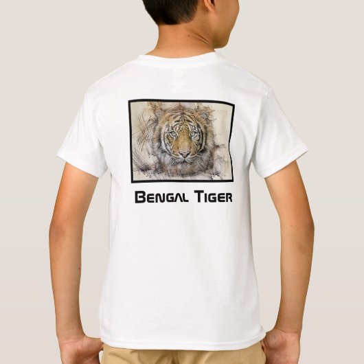 Bengalisch Tiger Art T-Shirt (Rückseite)
