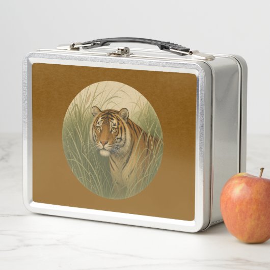 Bengalisch Tiger Brown Metal Lunchbox (Beispiel)
