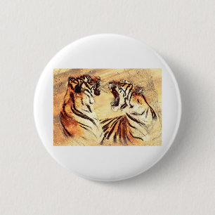 Bengalisch Tiger Cat Feline Mammal Exotic Wildcat Button