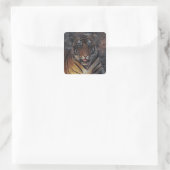 Bengalisch Tiger Cub Quadratischer Aufkleber (Tasche)