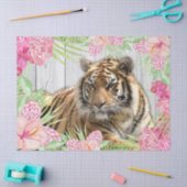 Bengalisch Tiger Floral Tropenpalme Decoupage Seidenpapier (Basteln)