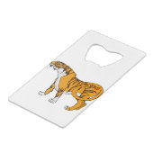 Bengalisch Tiger Geldbeutel Flaschenöffner (Rückseite Schrägansicht)