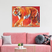 Bengalisch Tiger Leinwanddruck (Insitu (Wohnzimmer))