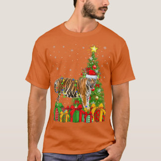 Bengalisch Tiger Lighting Weihnachten Baum Santa B T-Shirt