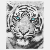 Bengalisch Tiger Personalisiert White Tiger Fleecedecke (Vorderseite)