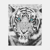 Bengalisch Tiger Personalisiert White Tiger Fleecedecke (Vorderseite)