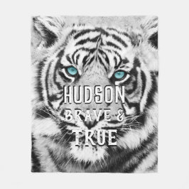 Bengalisch Tiger Personalisiert White Tiger Fleecedecke