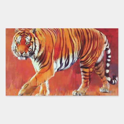 Bengalisch Tiger Rechteckiger Aufkleber (Vorderseite)