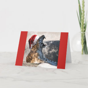 Bengalisch Tiger Santa Claus Feiertagskarte