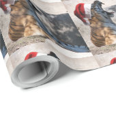 Bengalisch Tiger Santa Claus Geschenkpapier (Rolleneckpunkt)