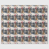Bengalisch Tiger Santa Claus Geschenkpapier (Flach)