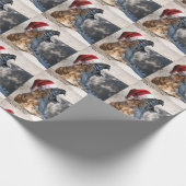 Bengalisch Tiger Santa Claus Geschenkpapier (Ecke)