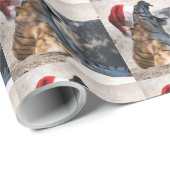 Bengalisch Tiger Santa Claus Geschenkpapier (Rolleneckpunkt)