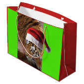 Bengalisch Tiger Santa Claus Große Geschenktüte (Rückseite Schrägansicht)