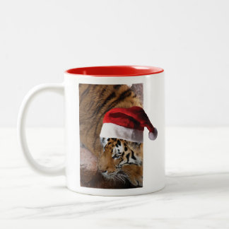 Bengalisch Tiger Santa Claus Zweifarbige Tasse