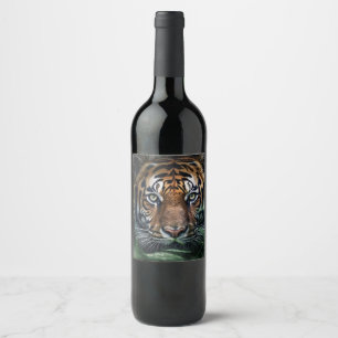 Bengalisch Tiger Weinetikett