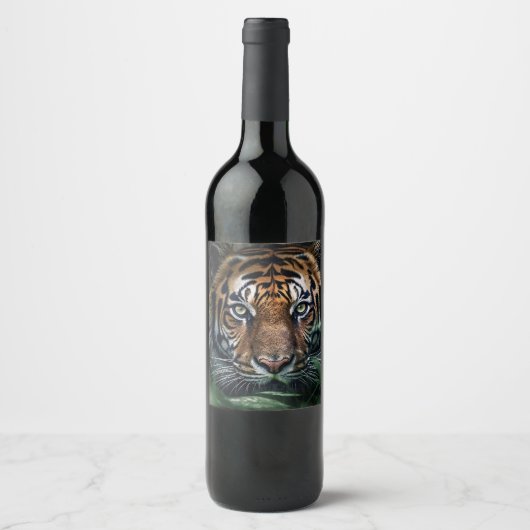 Bengalisch Tiger Weinetikett (Vorderseite)