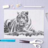 Bengalisch White Tiger Seidenpapier (Handwerk)