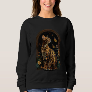 Bengalische Cat-Blume Sweatshirt