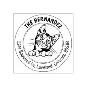 Bengalische Cat-Rücksendeadresse Gummistempel (Prägung)